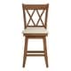 preview thumbnail 63 of 65, Eleanor Double X Back Wood Swivel Bar Stool by iNSPIRE Q Classic