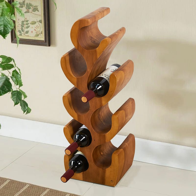 Greenage Suarwood Tree Shaped Wine Rack Freestanding Wine Storage