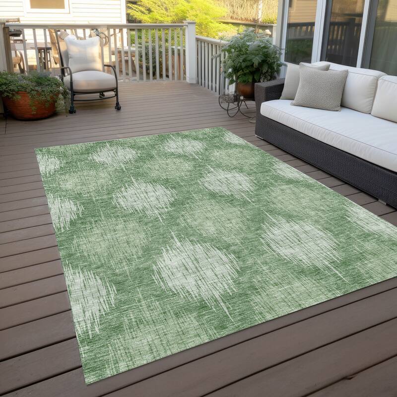 Machine Washable Indoor/ Outdoor Chantille Contemporary Geo Rug