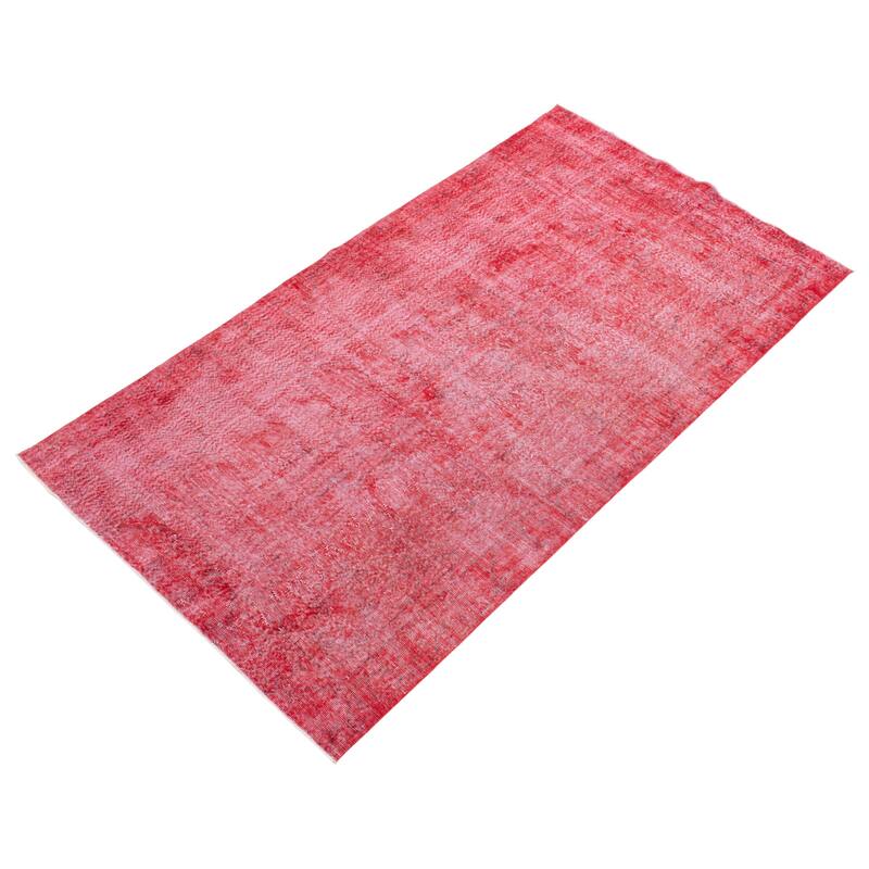 ECARPETGALLERY Hand-knotted Color Transition Dark Red Wool Rug - 5'4 x 6'0