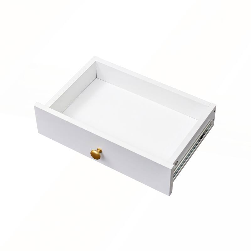Fold-Out Convertible Desk Cabinet with Shelf and Drawer for Multi-Function Home Office Workstation