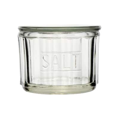 Round Pressed Glass Salt Cellar