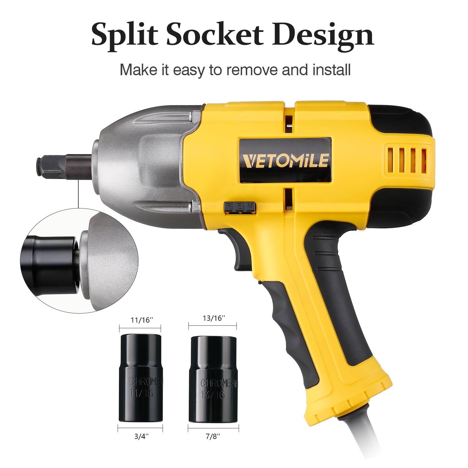 Vetomile impact wrench outlet