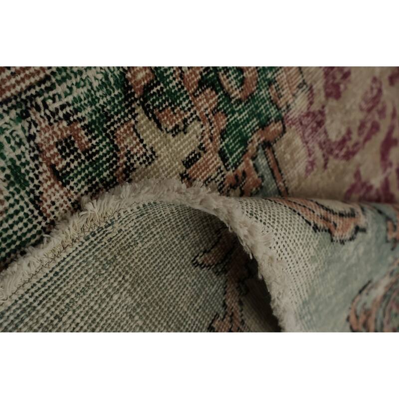 Hand Knotted Oriental 100% Wool Carpet Transitional Floral Brown Anatolian Area Rug - 9' 5'' X 6' 9''