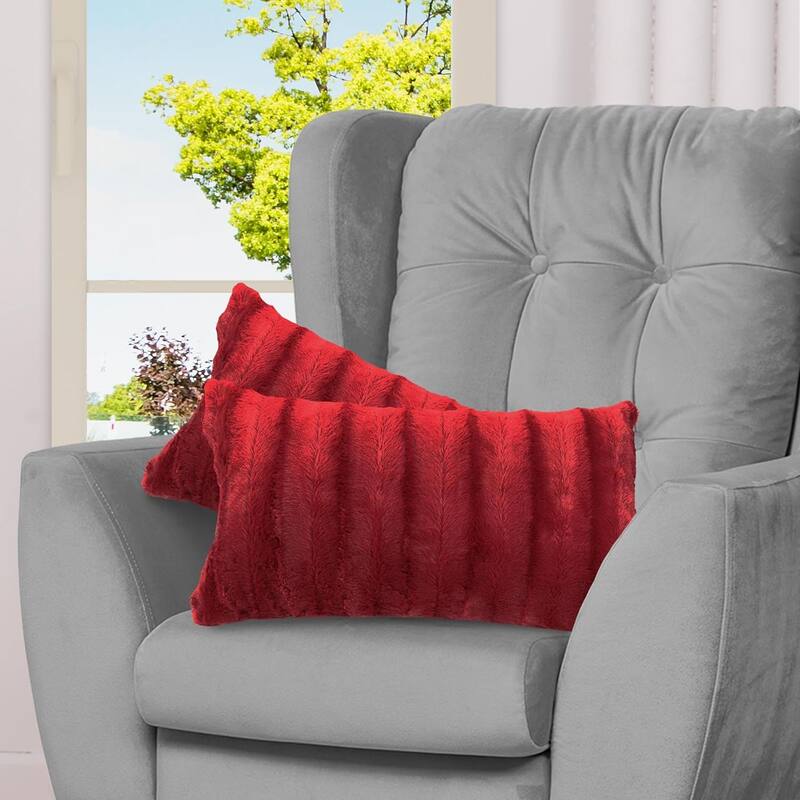 Cheer Collection Decorative Throw Pillows (Set of 2) - Maroon