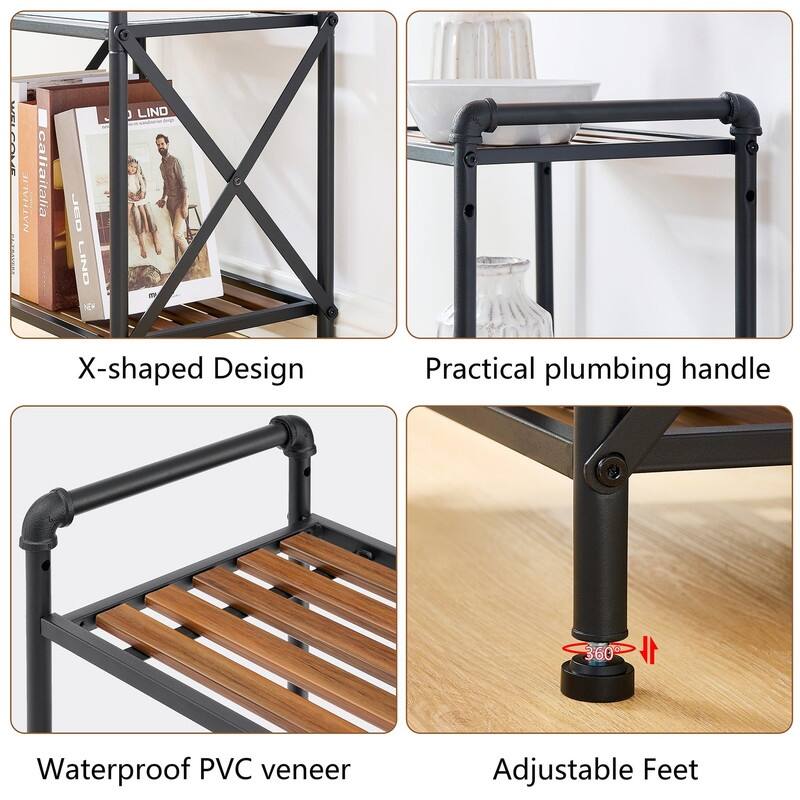 Storage Rack Shelving Unit - 15.55"D x 11.61"W x 29.48"H