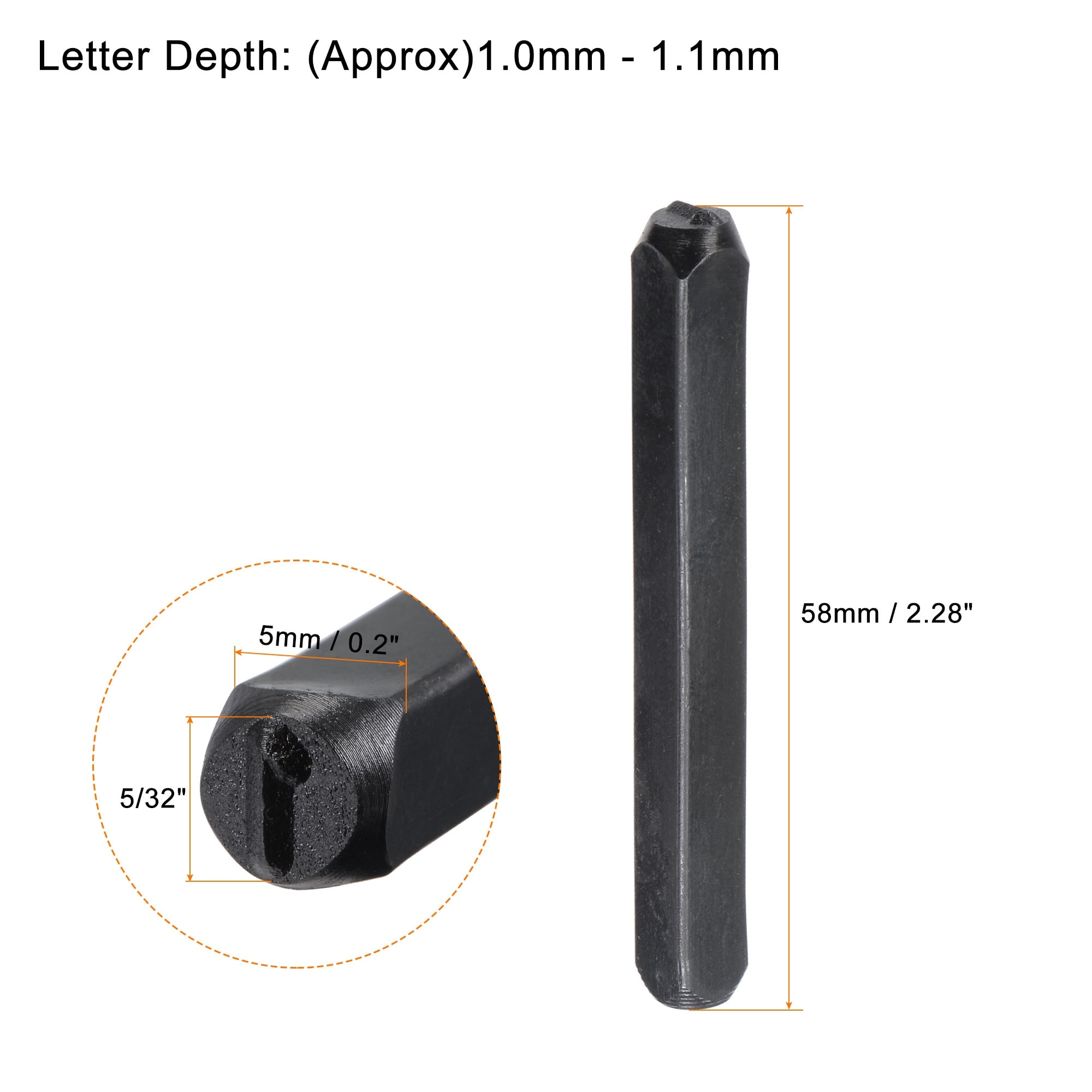 1/8" (3mm) Number and Letter Stamp Set, A-Z & 0-9 Punch Press Tool