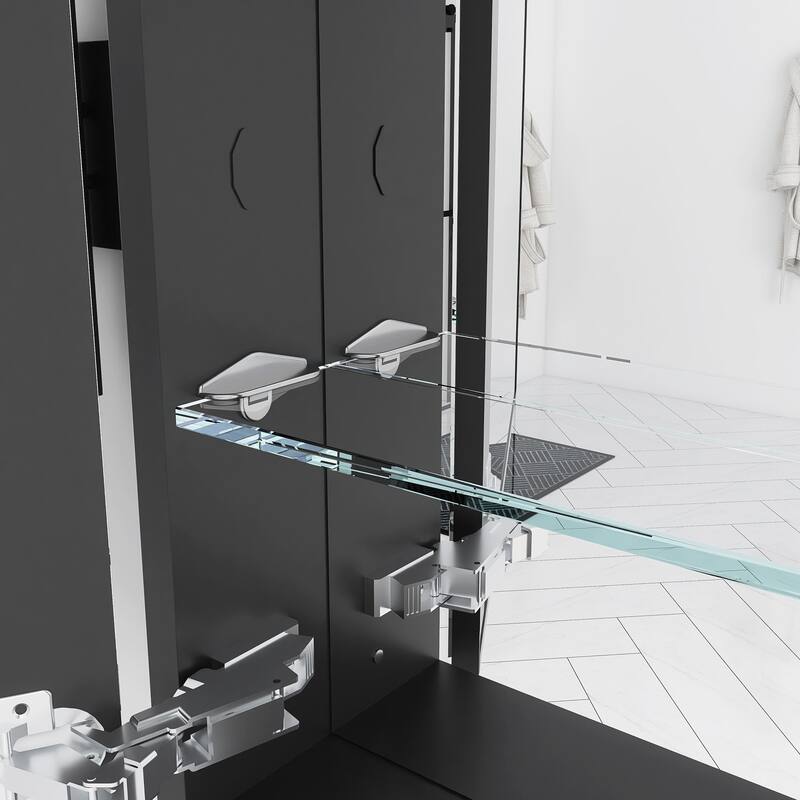 Rectangular Aluminum Medicine Cabinet with Mirror