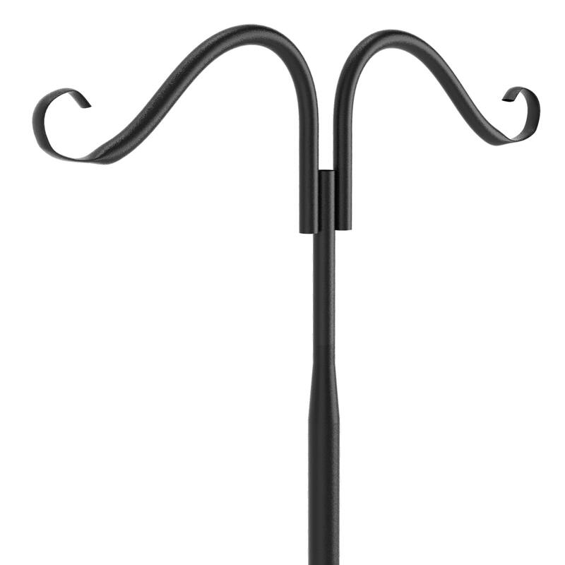 Metal Shepherd Hooks Adjustable Height 55.1"to 108.2"(Set of 2)
