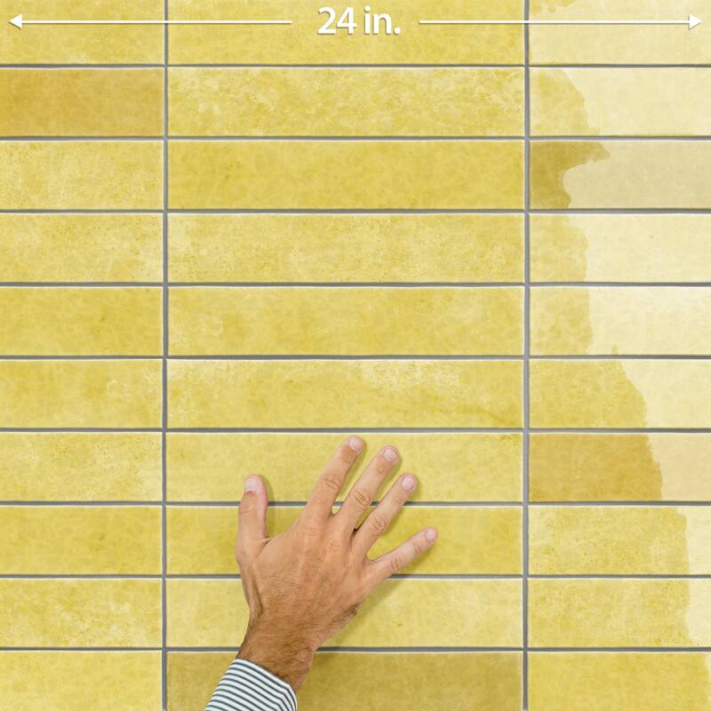 Merola Tile Menorca Lemon 2-1/2" x 12-7/8" Ceramic Wall Tile