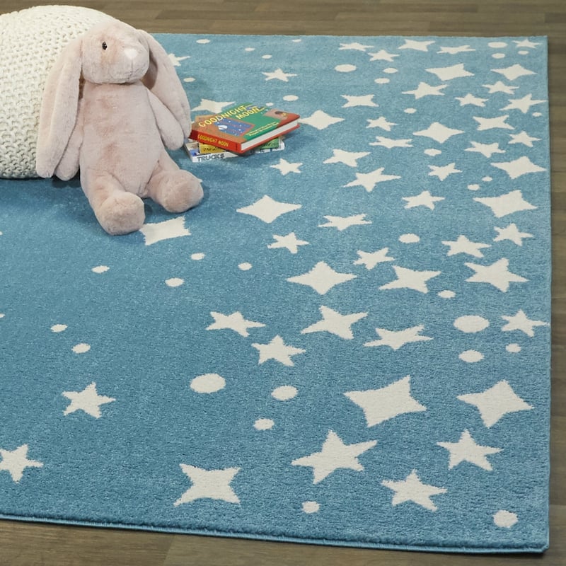 Mod-Tod Stars Border Kids Area Rug
