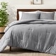 preview thumbnail 8 of 92, Bare Home Hypoallergenic Down Alternative Comforter Set Full - Heathered Charcoal