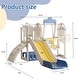 preview thumbnail 3 of 11, 5 in 1 Toddler Slide for Toddlers Age 1-4 with Climbing, Strong swing - 62.99*64.96*44.09 in.