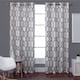 Exclusive Home Kochi Light Filtering Linen Blend Grommet Top Curtain Panel Pair - 54" w x 108" l - Black Pearl