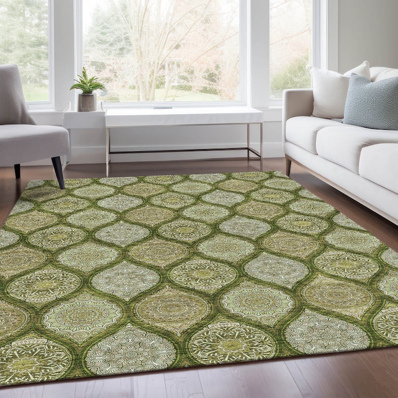Premium Washable Super Soft Boho Mosaic Mayfield Rug