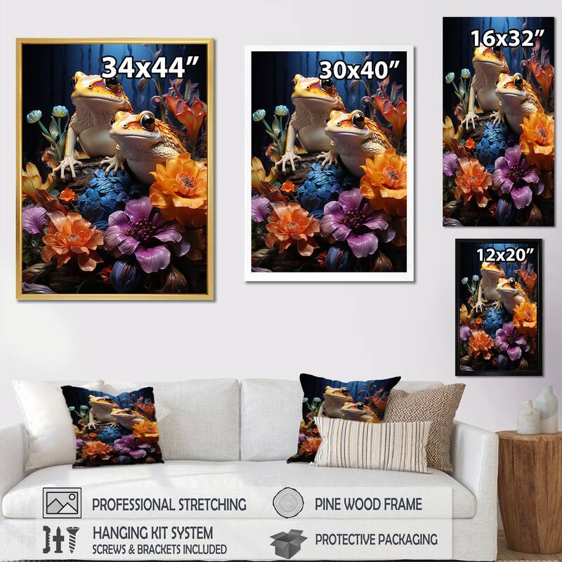 Designart "Fantasy Frog Kingdom I" Frogs & Toadswall Art