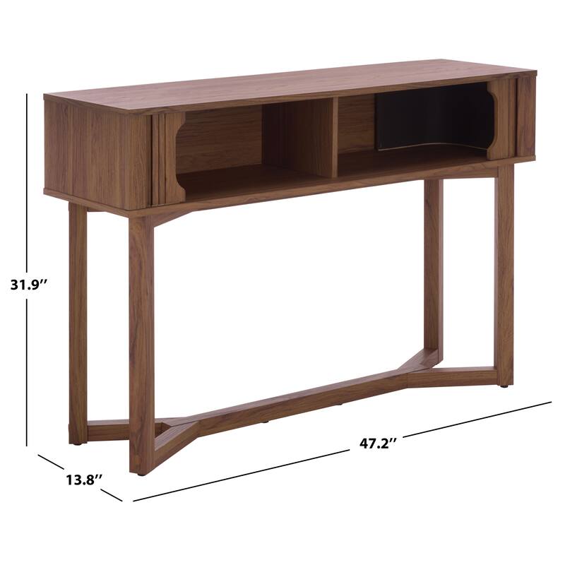 SAFAVIEH Home Ilyum Tambour Door Console Table - 47"W x 14"D x 32"H