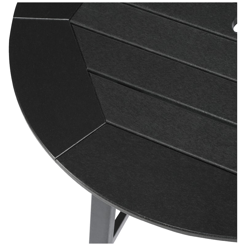 Polytrends Laguna Hdpe All Weather Outdoor Patio 35" Round Bar Table
