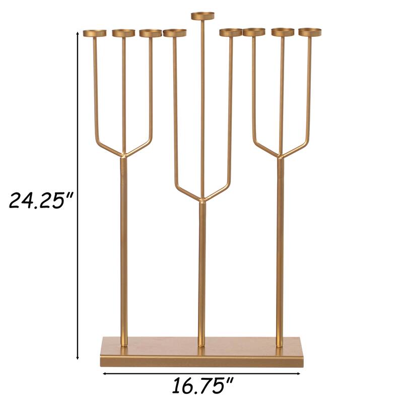 Modern Design Hanukkah Menorah Exceptional presentational piece, 9 Branch Tea Light Candle Holders