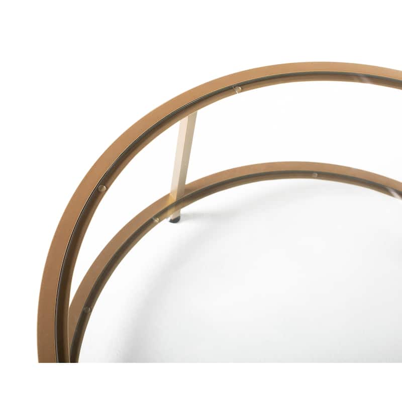 Carbon Loft Heimlich Round Steel/Glass Coffee Table