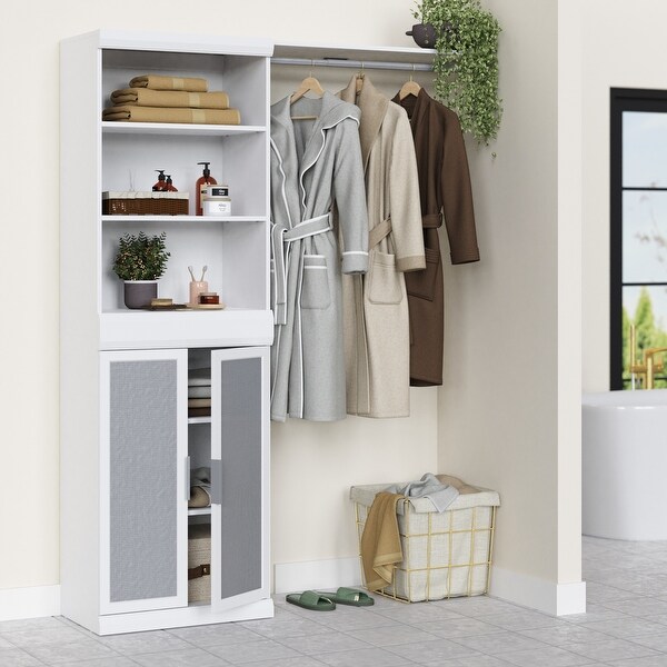 m’s closet ClosetMaid Mosaics 7-Shelf 1-Hang Rod 2-Door Closet Organizer