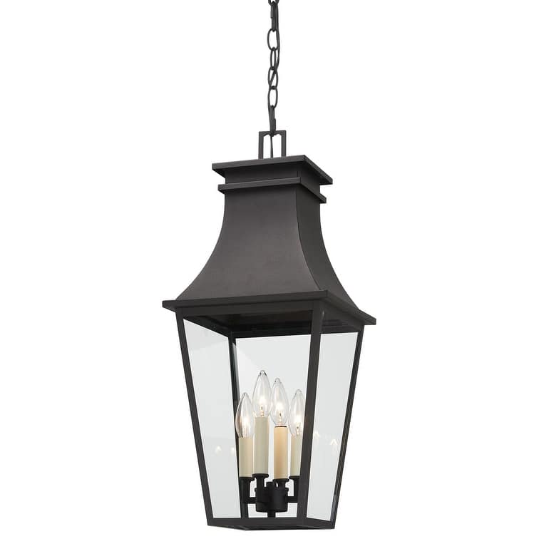 The Great Outdoors 7998 Gloucester 4 Light 10" Wide Outdoor Pendant - Sand Coal