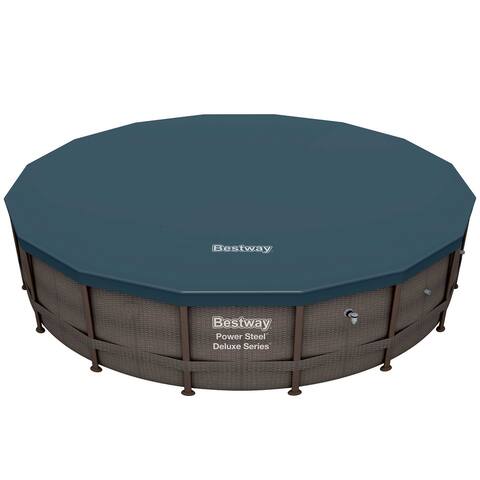 Bestway Power Steel 14' x 42" Above Ground Outdoor Swimming Pool Set with Pump - 128