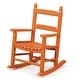 preview thumbnail 13 of 38, 16 In. Kids Classic Solid Poplar Wood Rocking Chair, Egg-Shaped Seat For Ages 2–5 - 9' x 12' Orange