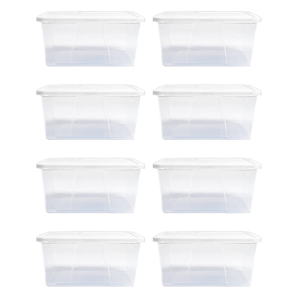 Juvale Slime Containers With Lids - 8 Pack Clear Plastic Jars For