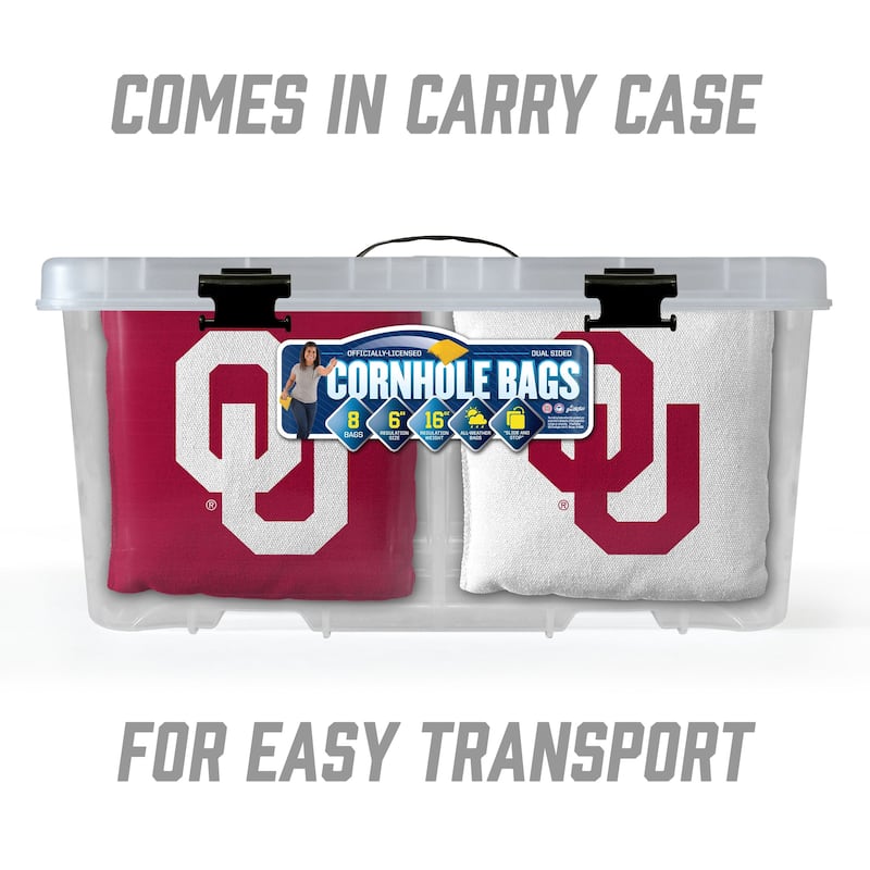 Oklahoma Sooners NCAA Dual Sided Pro Stop & Slide Cornhole Bags