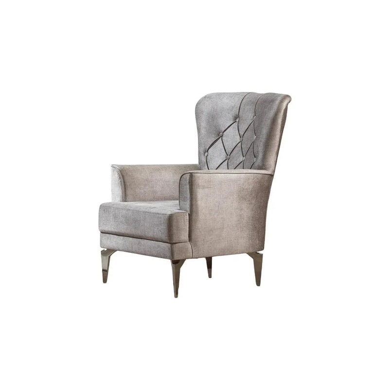 Lincove Velvet Upholstered Sofa - Durable Construction - Grey