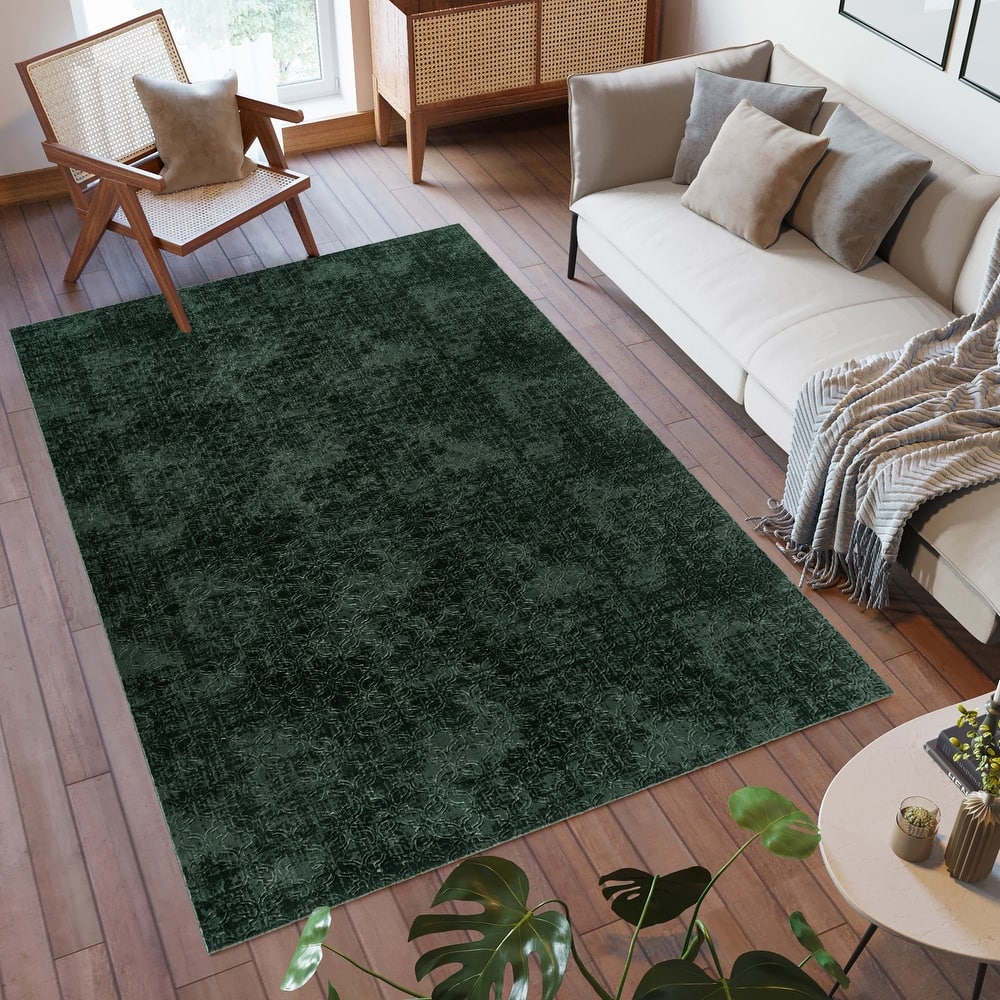 Gertmenian Shadow Thandi Soft Polyester Embossed Abstract Non-Slip Indoor Area Rug