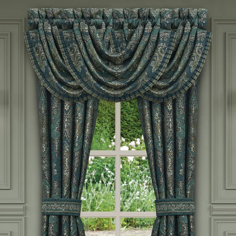 Nancy Window Waterfall Valance - Teal