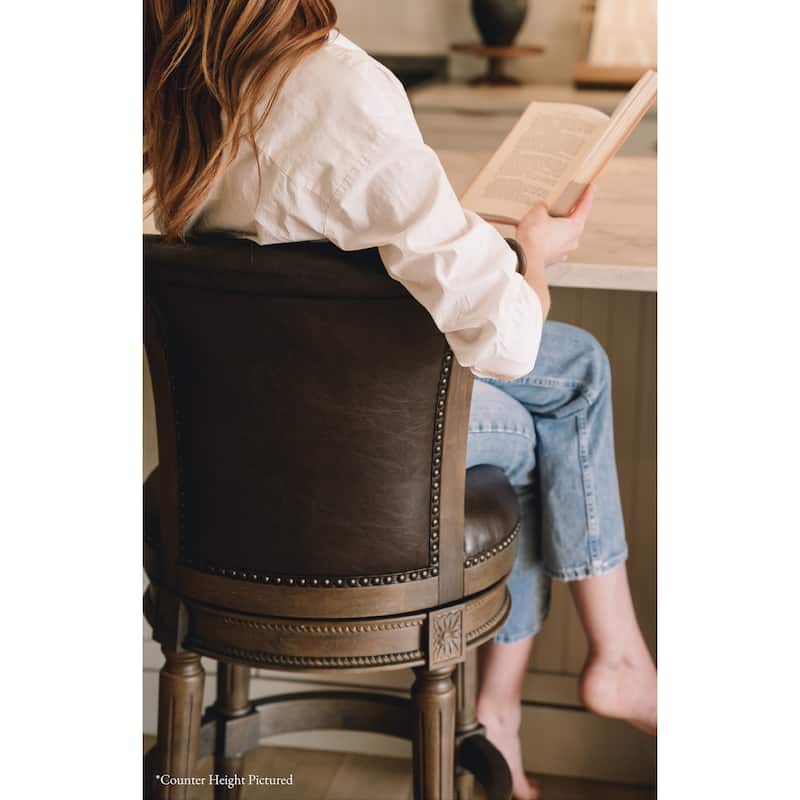 Maven Lane 31" Pullman Swivel Bar Height Kitchen Stool
