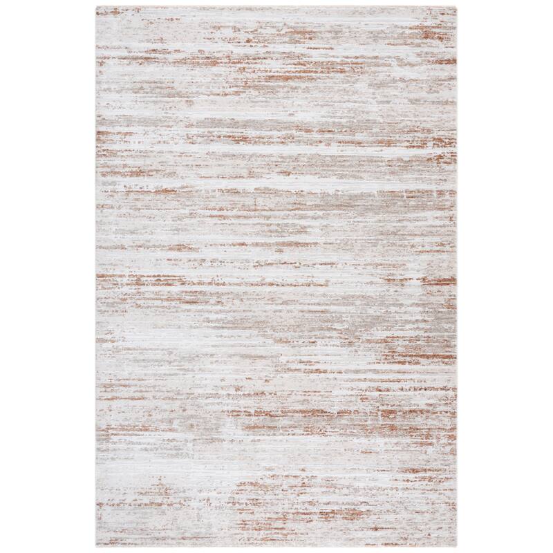 SAFAVIEH Kendal Chelo Traditional Rug - Ivory/Grey Rust - 5'3" x 7'6"