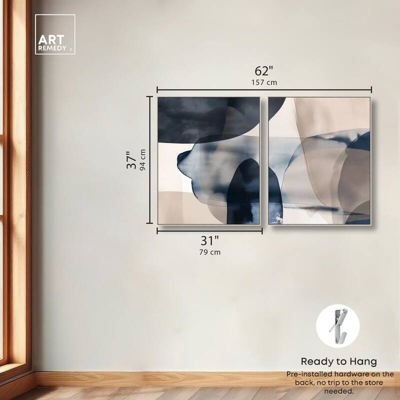 Monochrome Movement Canvas Set of 2 by Art Remedy