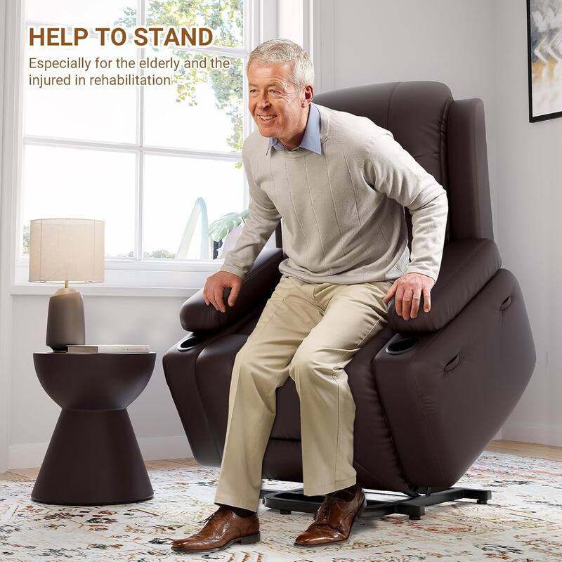 Adjustable Electric Heat and Massage Power Recliner Chair, Single Sofa