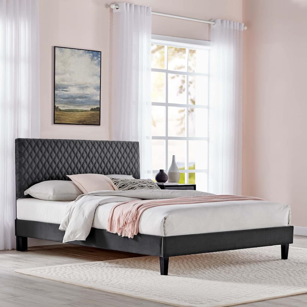 Garcelle Performance Velvet King Platform Bed