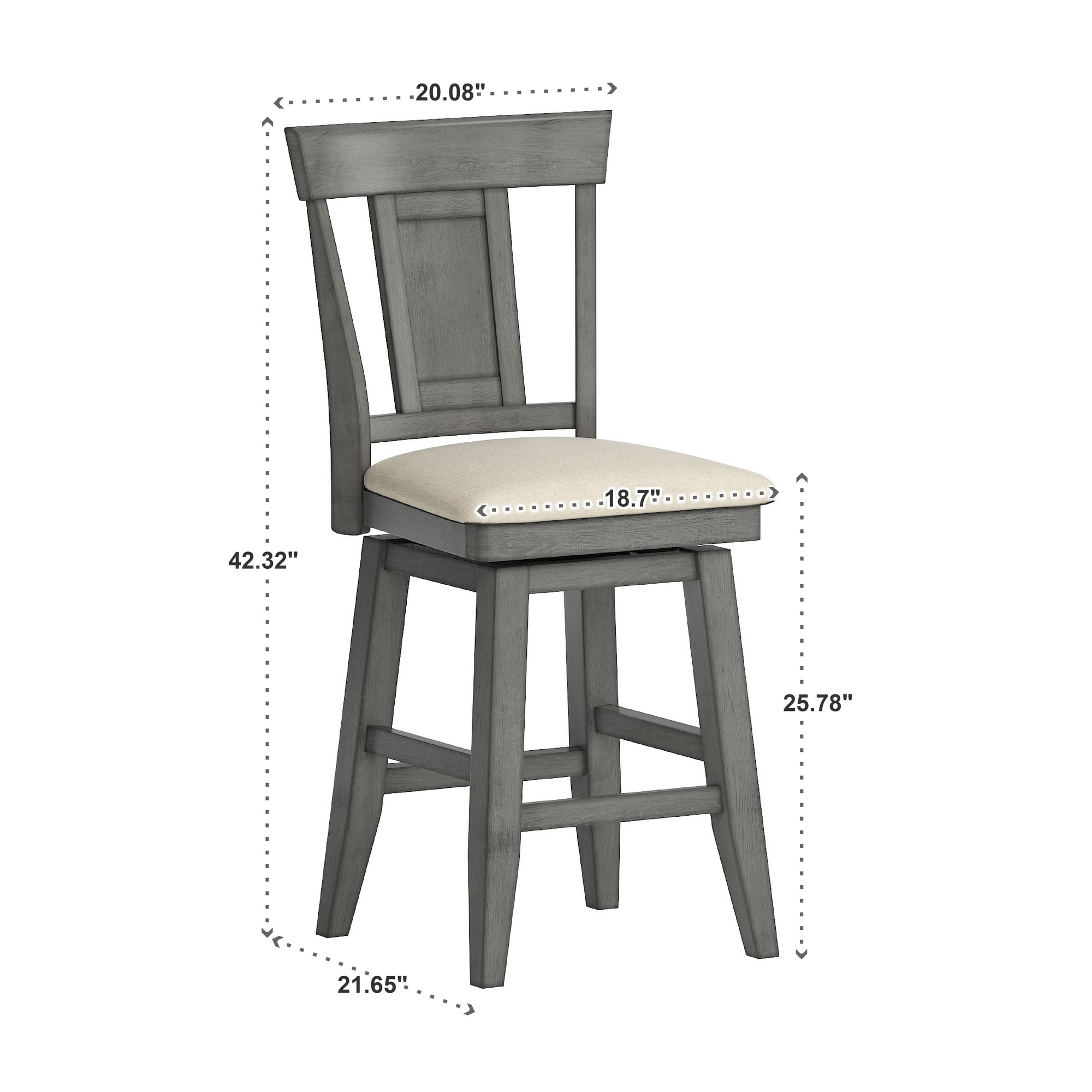 Eleanor slat back wood swivel counter stool by inspire q store classic