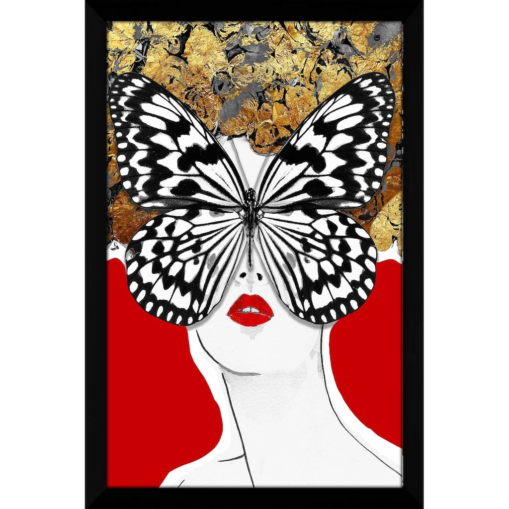 "Butterfly Face in Red" by Jodi Print on Acrylic