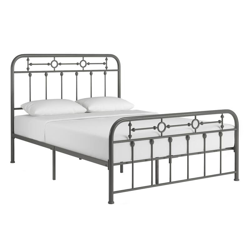 Darren Metal Bed by iNSPIRE Q Classic - Grey - Queen