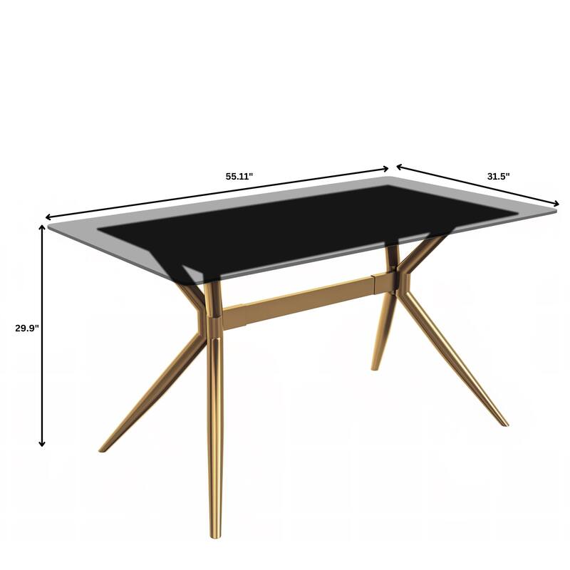 Elega Rectangular Dining Table with Sintered Stone/Glass Top
