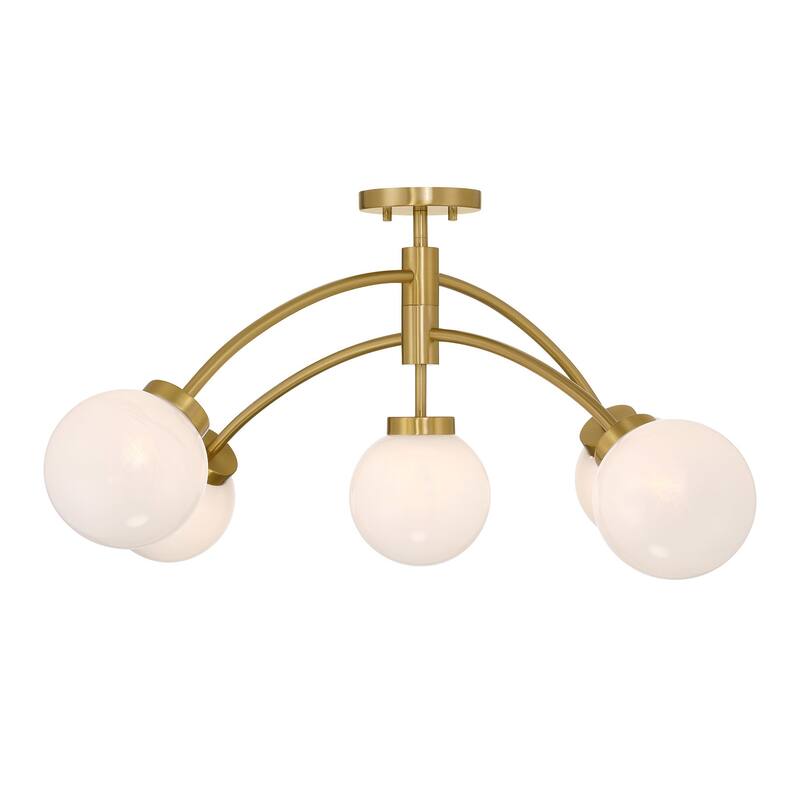 Savoy House 6-6199-5 Redfield 5 Light 36" Wide LED Semi-Flush Ceiling