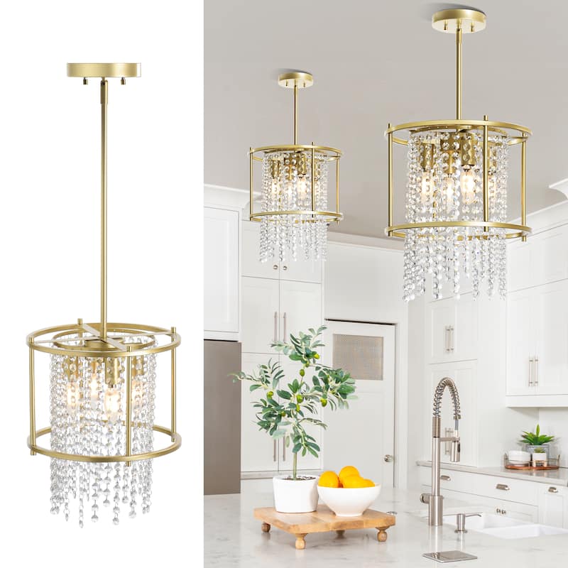 Moasis Round/Square Crystal Chandeliers Modern Hanging Light