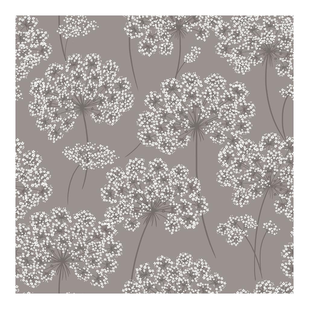 NuWallpaper Angelica Grey Peel & Stick Wallpaper - 216in x 20.5in x 0.025in