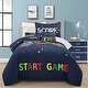 preview thumbnail 26 of 32, Lush Decor Video Games Kids 5-piece Quilt Set Navy - Twin
