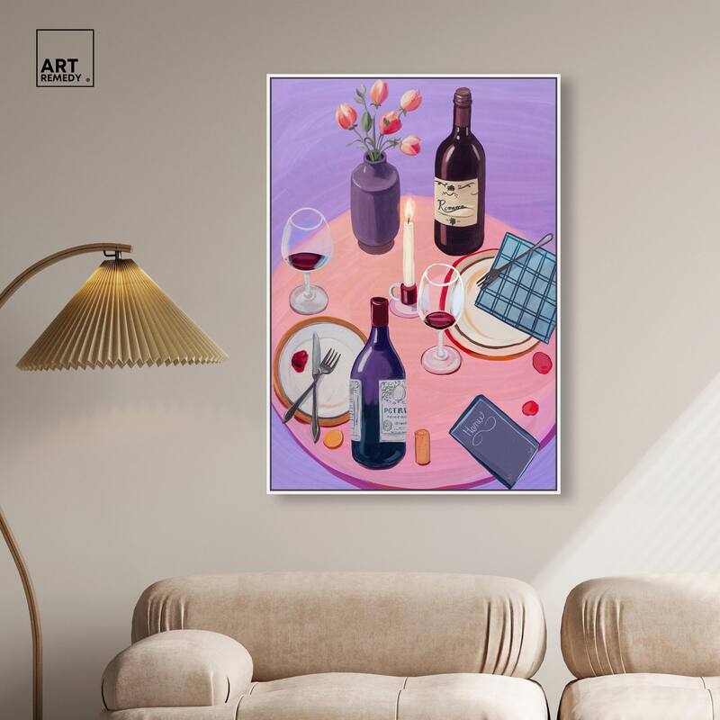 Lavender Haze Dinner Canvas by Art Remedy