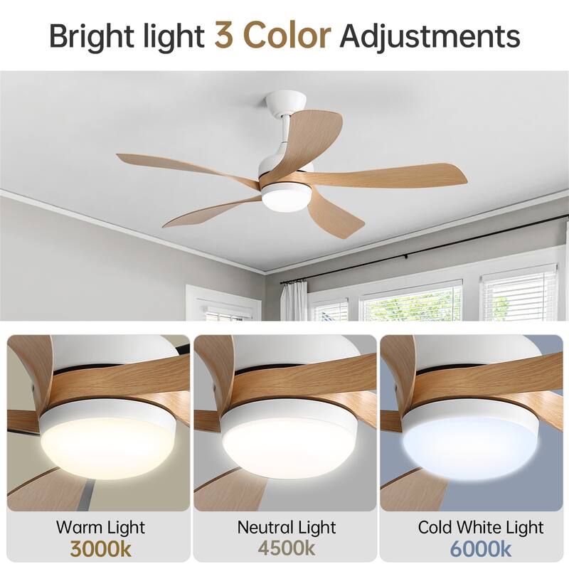 45 Inch Smart Ceiling Fan with Light