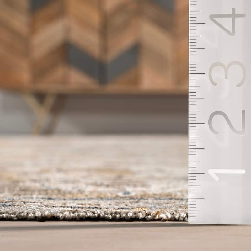 Nuloom Zenni Vintage Floral Indoor/Outdoor Machine Washable Area Rug