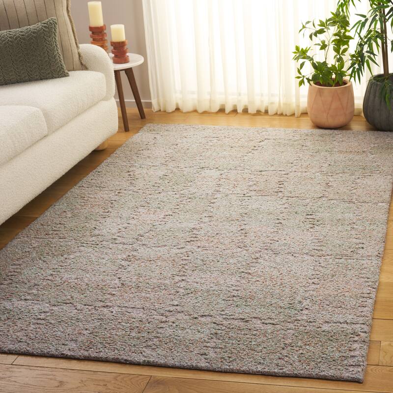 SAFAVIEH Handmade Harvest Friedi Rug - Green/Beige - 4' x 6'